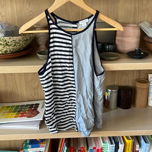 Splendid Nautical Halter tank top navy and white size small - Picture 1 of 4